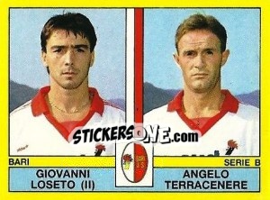 Sticker Giovanni Loseto / Angelo Terracenere - Calciatori 1988-1989 n. 384 - Panini