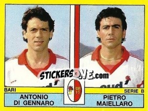 Sticker Antonio Di Gennaro / Pietro Maiellaro - Calciatori 1988-1989 n. 385 - Panini