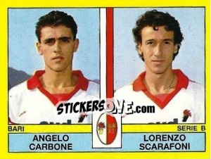Cromo Angelo Carbone / Lorenzo Scarafoni - Calciatori 1988-1989 - Panini
