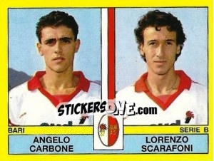 Sticker Angelo Carbone / Lorenzo Scarafoni - Calciatori 1988-1989 n. 386 - Panini