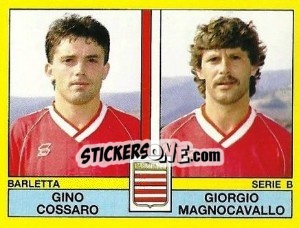 Sticker Gino Cossaro / Giorgio Magnocavallo - Calciatori 1988-1989 n. 392 - Panini