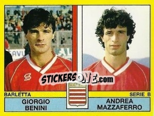 Sticker Giorgio Benini / Andrea Mazzaferro - Calciatori 1988-1989 n. 393 - Panini