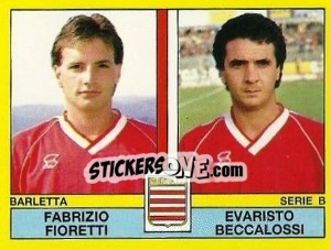 Sticker Fabrizio Fioretti / Evaristo Beccalossi - Calciatori 1988-1989 n. 394 - Panini