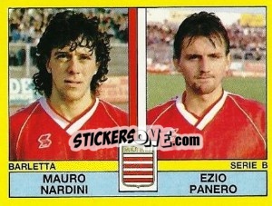 Sticker Mauro Nardini / Ezio Panero - Calciatori 1988-1989 n. 395 - Panini