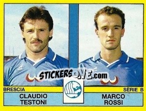 Sticker Claudio Testoni / Marco Rossi - Calciatori 1988-1989 - Panini