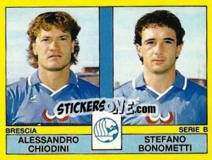 Figurina Alessandro Chiodini / Stefano Bonometti - Calciatori 1988-1989 - Panini