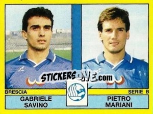 Sticker Gabriele Savino / Pietro Mariani - Calciatori 1988-1989 n. 404 - Panini