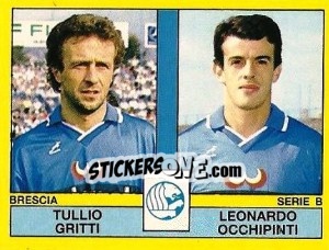 Sticker Tullio Gritti / Leonardo Occhipinti - Calciatori 1988-1989 n. 405 - Panini