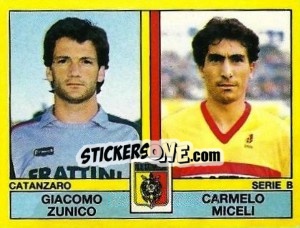 Cromo Giacomo Zunico / Carmelo Miceli - Calciatori 1988-1989 - Panini