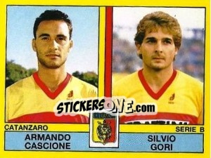 Sticker Armando Cascione / Silvio Gori - Calciatori 1988-1989 n. 411 - Panini