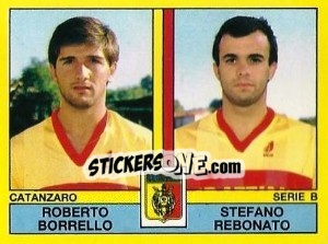 Sticker Roberto Borrello / Stefano Rebonato - Calciatori 1988-1989 n. 413 - Panini