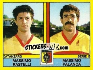 Sticker Massimo Rastelli / Massimo Palanca - Calciatori 1988-1989 n. 414 - Panini