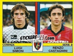 Sticker Luigi Simoni / Renzo Castagnini - Calciatori 1988-1989 n. 418 - Panini