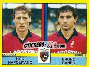 Sticker Ugo Napolitano / Bruno Caneo - Calciatori 1988-1989 - Panini