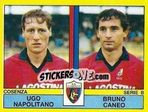 Sticker Ugo Napolitano / Bruno Caneo - Calciatori 1988-1989 n. 420 - Panini