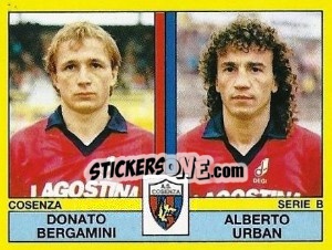 Cromo Donato Bergamini / Alberto Urban - Calciatori 1988-1989 - Panini