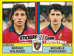 Cromo Sergio Galeazzi / Michele Padovano - Calciatori 1988-1989 - Panini