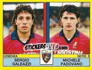Sticker Sergio Galeazzi / Michele Padovano - Calciatori 1988-1989 n. 422 - Panini