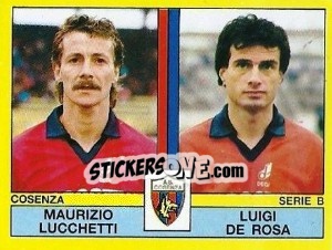 Figurina Maurizio Lucchetti / Luigi De Rosa - Calciatori 1988-1989 - Panini