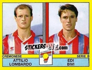 Sticker Attilio Lombardo / Edi Bivi - Calciatori 1988-1989 n. 431 - Panini