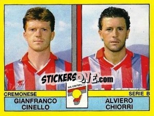 Sticker Gianfranco Cinello / Alviero Chiorri - Calciatori 1988-1989 n. 432 - Panini