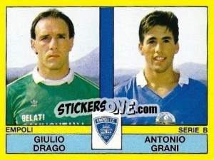 Sticker Giulio Drago / Antonio Grani - Calciatori 1988-1989 n. 436 - Panini