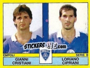 Sticker Gianni Cristiani / Loriano Cipriani - Calciatori 1988-1989 n. 440 - Panini