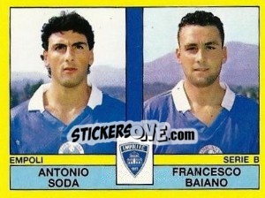 Figurina Antonio Soda / Francesco Baiano - Calciatori 1988-1989 - Panini