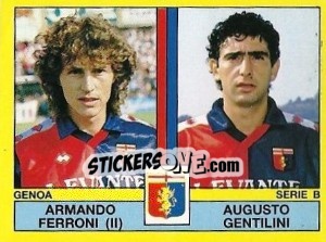 Cromo Armando Ferroni / Augusto Gentilini - Calciatori 1988-1989 - Panini