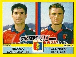 Sticker Nicola Caricola / Gennaro Ruotolo - Calciatori 1988-1989 n. 447 - Panini