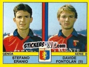 Sticker Stefano Eranio / Davide Fontolan - Calciatori 1988-1989 n. 449 - Panini