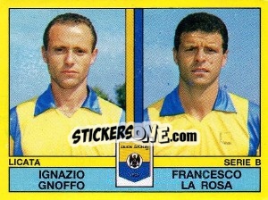Cromo Ignazio Gnoffo / Francesco La Rosa - Calciatori 1988-1989 - Panini