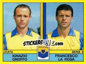 Sticker Ignazio Gnoffo / Francesco La Rosa - Calciatori 1988-1989 n. 458 - Panini