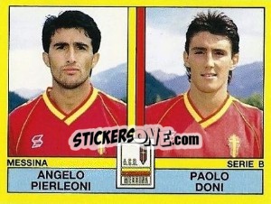 Sticker Angelo Pierleoni / Paolo Doni - Calciatori 1988-1989 - Panini