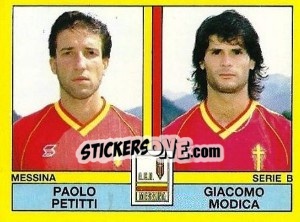 Sticker Paolo Petitti / Giacomo Modica - Calciatori 1988-1989 n. 465 - Panini