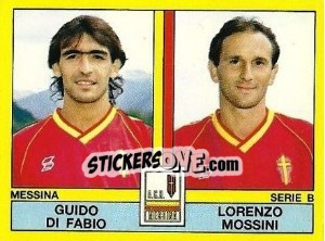 Sticker Guido Di Fabio / Lorenzo Mossini - Calciatori 1988-1989 - Panini