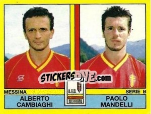 Sticker Alberto Cambiaghi / Paolo Mandelli - Calciatori 1988-1989 n. 467 - Panini