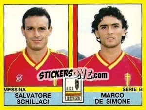 Figurina Salvatore Schillaci / Marco De Simone - Calciatori 1988-1989 - Panini