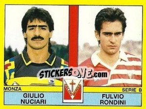 Cromo Giulio Nuciari / Fulvio Rondini - Calciatori 1988-1989 - Panini