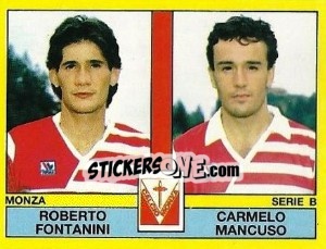 Sticker Roberto Fontanini / Carmelo Mancuso - Calciatori 1988-1989 n. 473 - Panini