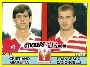 Sticker Cristiano Giaretta / Francesco Zanoncelli - Calciatori 1988-1989 n. 474 - Panini