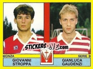 Cromo Giovanni Stroppa / Gianluca Gaudenzi - Calciatori 1988-1989 - Panini