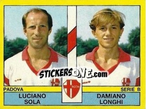 Sticker Luciano Sola / Damiano Longhi - Calciatori 1988-1989 - Panini