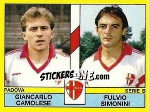 Sticker Giancarlo Camolese / Fulvio Simonini - Calciatori 1988-1989 n. 485 - Panini