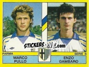 Sticker Marco Pullo / Enzo Gambaro - Calciatori 1988-1989 - Panini