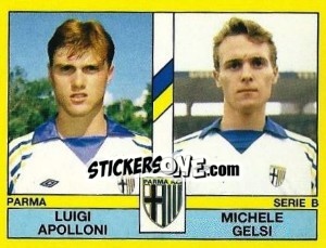 Cromo Luigi Apolloni / Michele Gelsi - Calciatori 1988-1989 - Panini