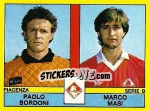 Sticker Paolo Bordoni / Marco Masi - Calciatori 1988-1989 n. 499 - Panini
