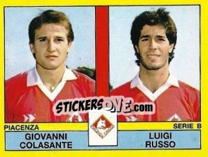 Sticker Giovanni Colasante / Luigi Russo - Calciatori 1988-1989 n. 500 - Panini
