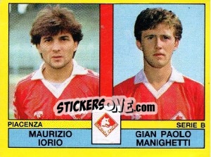 Sticker Maurizio Iorio / Gian Paolo Manighetti - Calciatori 1988-1989 - Panini