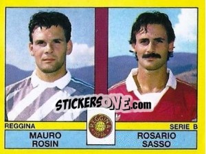 Sticker Mauro Rosin / Rosario Sasso - Calciatori 1988-1989 - Panini